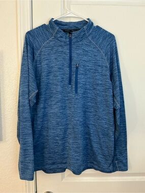 🔥 World Wide Sportsman Blue Space Dye Performance Quarter Zip Pullover Men M